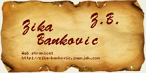 Žika Banković vizit kartica